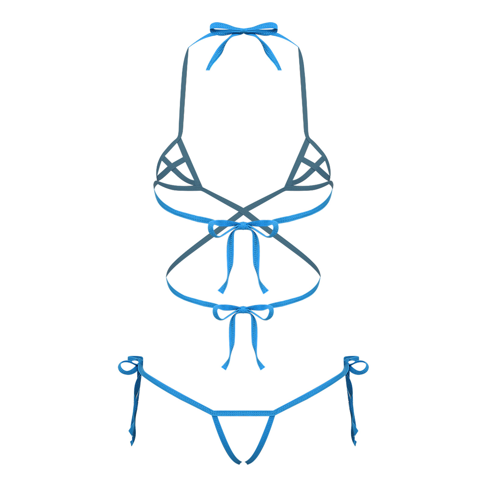 Womens Lingerie See Through Bi - Lace Bralette Set 评论和价格