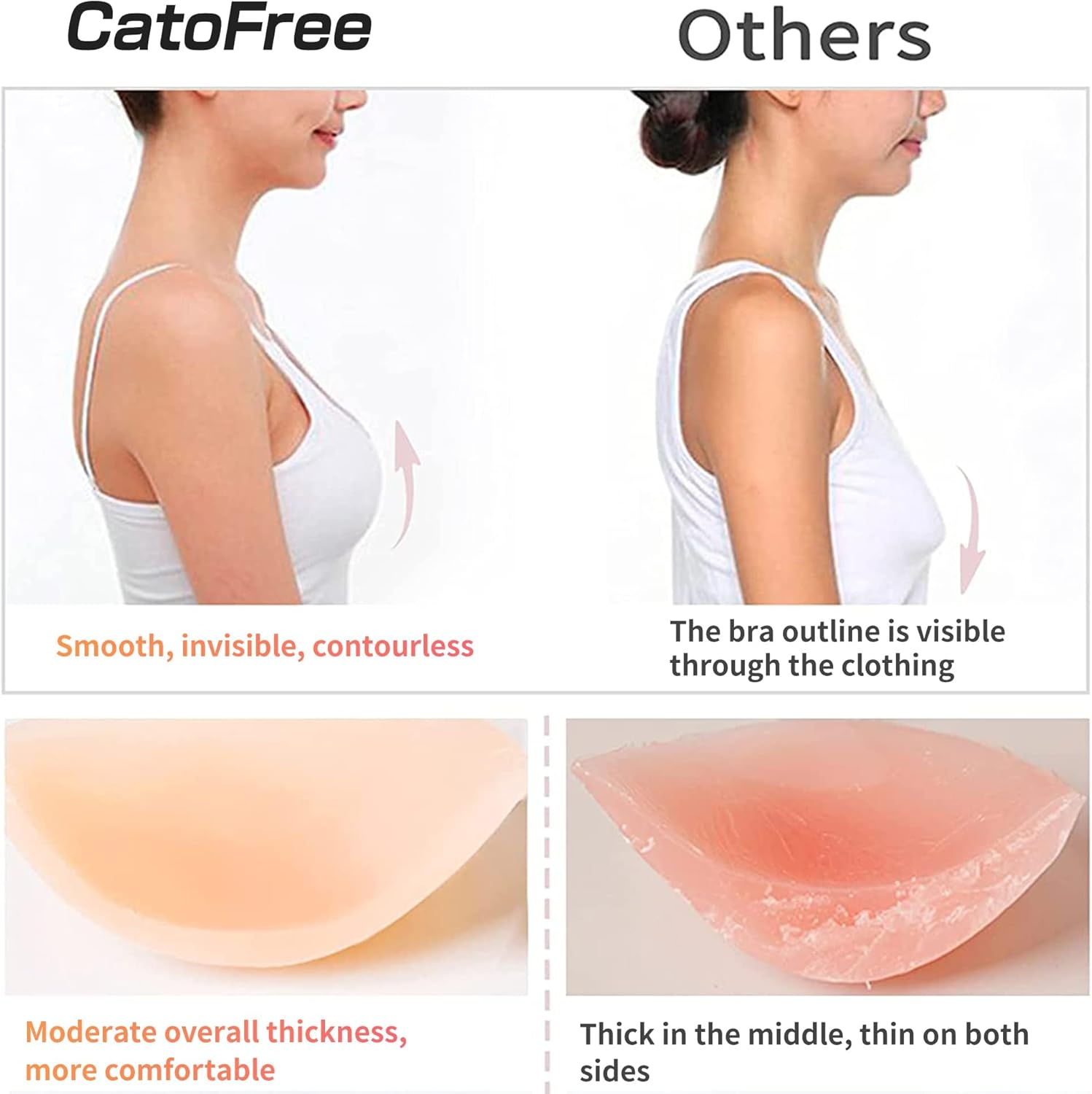 Push-Up Wire-Free Solid Silico - Strapless Bra Adhesive 评论和价格
