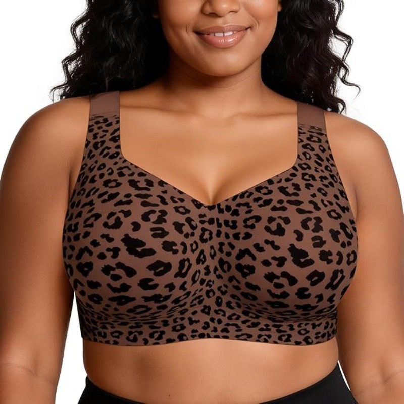 Leopard Jelly Bras No Underwir - Underwire Bra Padded 评论和价格