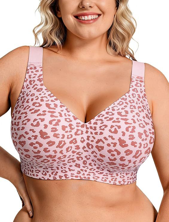 Plus Size Wireless Jelly Bra W - Underwire Bra Padded 评论和价格