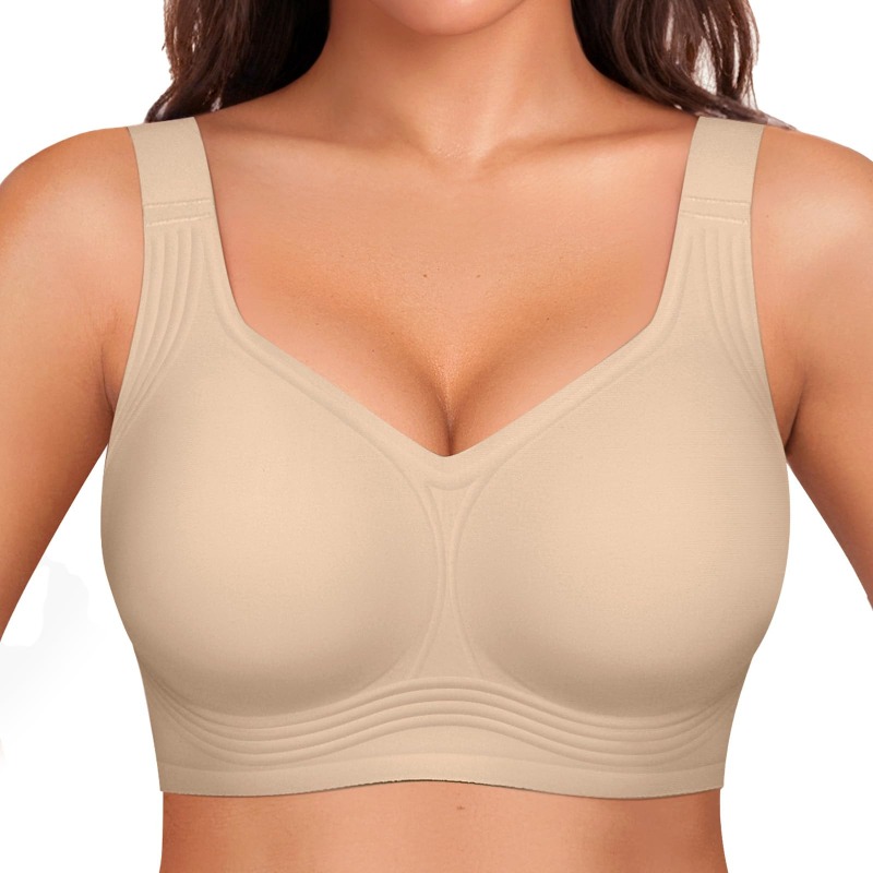 Plus Size Wireless Jelly Bra W - Underwire Bra Padded 评论和价格